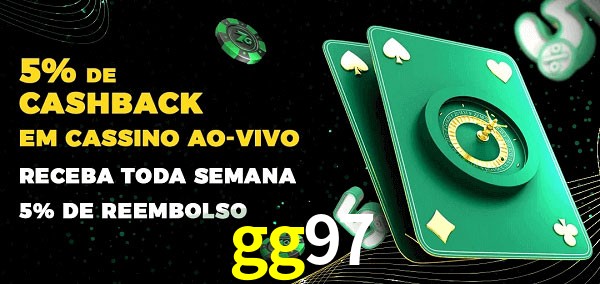 Promoções do cassino ao Vivo gg97